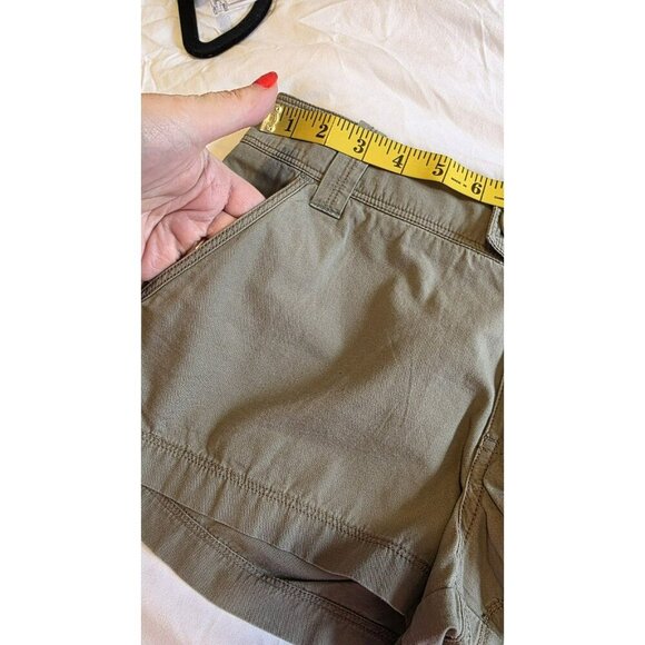 Mossimo Lowest Rise Flat Front Khaki Shorts Juniors Size 7 Brown NWT Fairycore - Picture 10 of 10